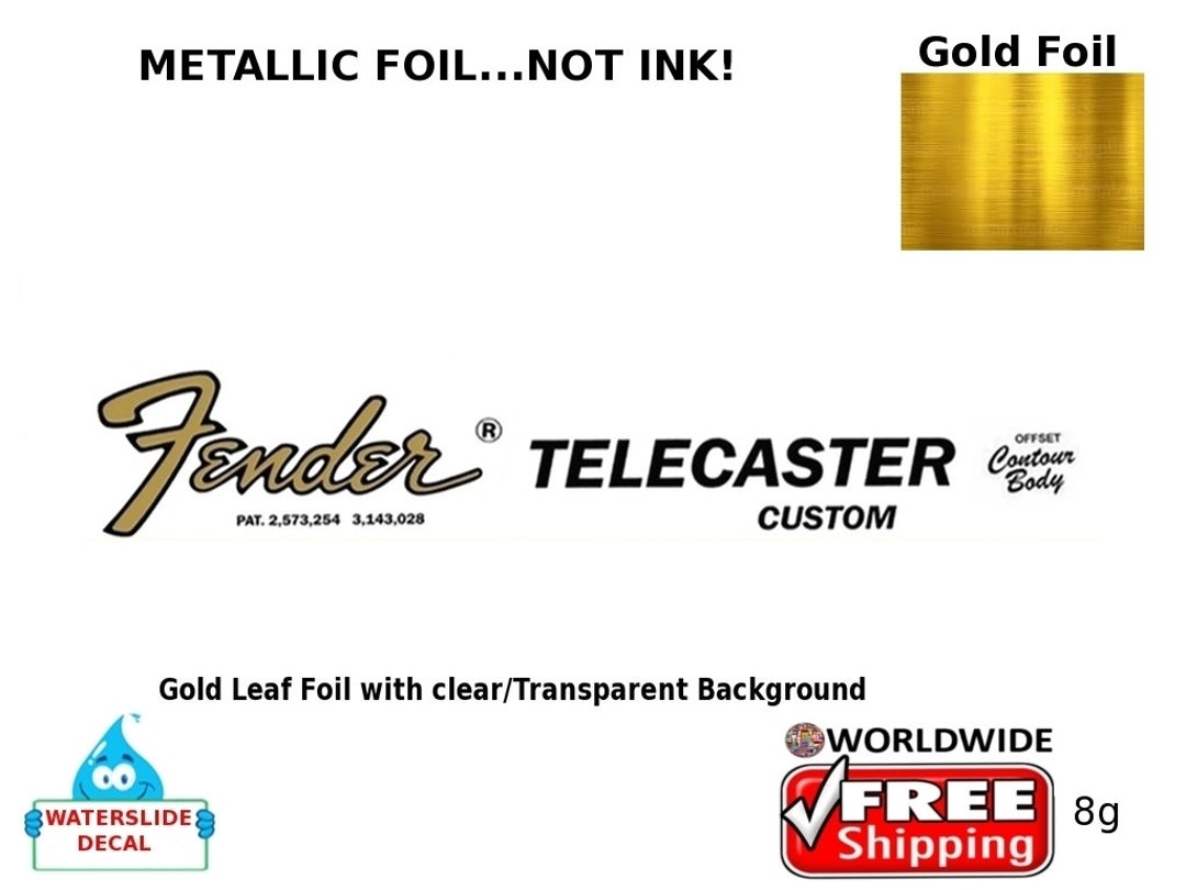 Fender Telecaster Guitar Decal Headstock Restoration Waterslide Decal
