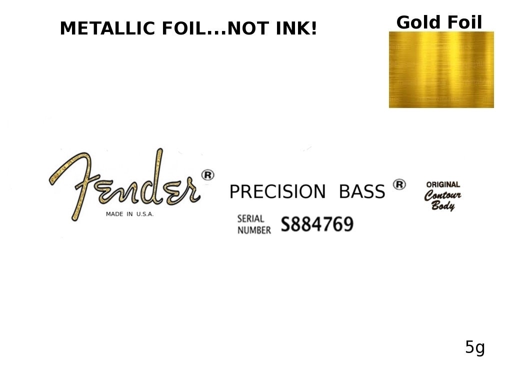 Fender Precision Bass Guitar Decal Headstock Restoration Etsy