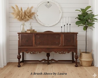 Available for custom order,  Vintage Jacobean buffet**Shipping cost is additional