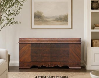 Vintage waterfall Cedar Chest, Storage Trunk* Shipping additional