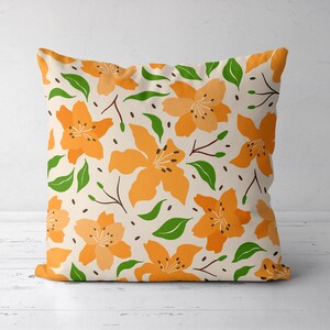 Floral Pillow Cover, Throw Pillow Cover, Outdoor Pillow Case, Botanical Pillow Cover, Modern Home Decor 18x18 20x20 22x22 24x24