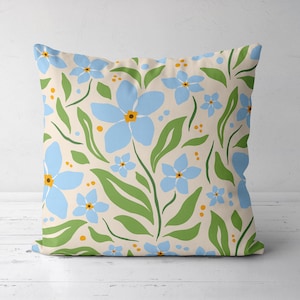 Floral Pillow Cover, Throw Pillow Cover, Outdoor Pillow Case, Botanical Pillow Cover, Modern Home Decor 18x18 20x20 22x22 24x24