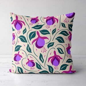 Floral Pillow Cover, Throw Pillow Cover, Outdoor Pillow Case, Botanical Pillow Cover, Modern Home Decor 18x18 20x20 22x22 24x24