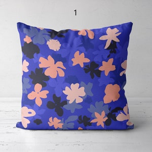 Boho Floral Pillow Cover, Throw Pillow Cover, Decorative Cushion Covers, Outdoor Pillow Case 18x18 20x20 24x24