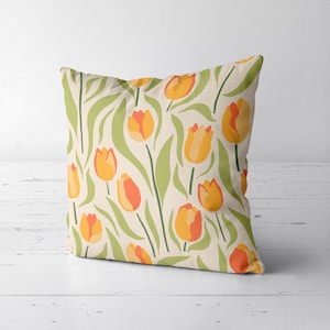 Floral Pillow Cover, Throw Pillow Cover, Outdoor Pillow Case, Botanical Pillow Cover, Modern Home Decor 18x18 20x20 22x22 24x24
