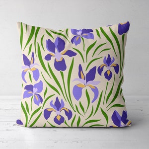 Floral Pillow Cover, Throw Pillow Cover, Outdoor Pillow Case, Botanical Pillow Cover, Modern Home Decor 18x18 20x20 22x22 24x24