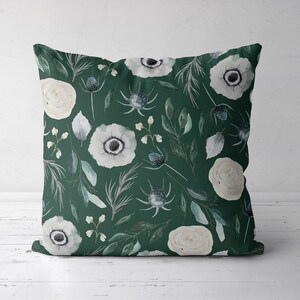 Floral Pillow Cover, Throw Pillow Cover, Outdoor Pillow Case, Botanical Pillow Cover, Modern Home Decor 18x18 20x20 22x22 24x24