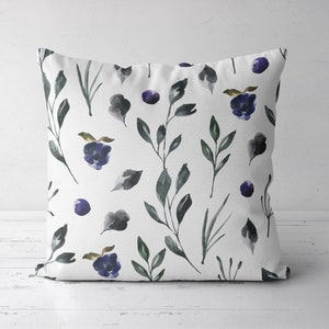 Floral Pillow Cover, Throw Pillow Cover, Outdoor Pillow Case, Botanical Pillow Cover, Modern Home Decor 18x18 20x20 22x22 24x24