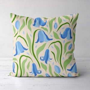 Floral Pillow Cover, Throw Pillow Cover, Outdoor Pillow Case, Botanical Pillow Cover, Modern Home Decor 18x18 20x20 22x22 24x24