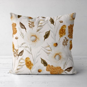 Floral Pillow Cover, Throw Pillow Cover, Outdoor Pillow Case, Botanical Pillow Cover, Modern Home Decor 18x18 20x20 22x22 24x24