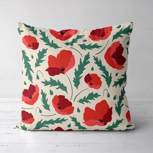 Floral Pillow Cover, Throw Pillow Cover, Outdoor Pillow Case, Botanical Pillow Cover, Modern Home Decor 18x18 20x20 22x22 24x24