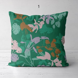 Boho Floral Pillow Cover, Throw Pillow Cover, Decorative Cushion Covers, Outdoor Pillow Case 18x18 20x20 24x24
