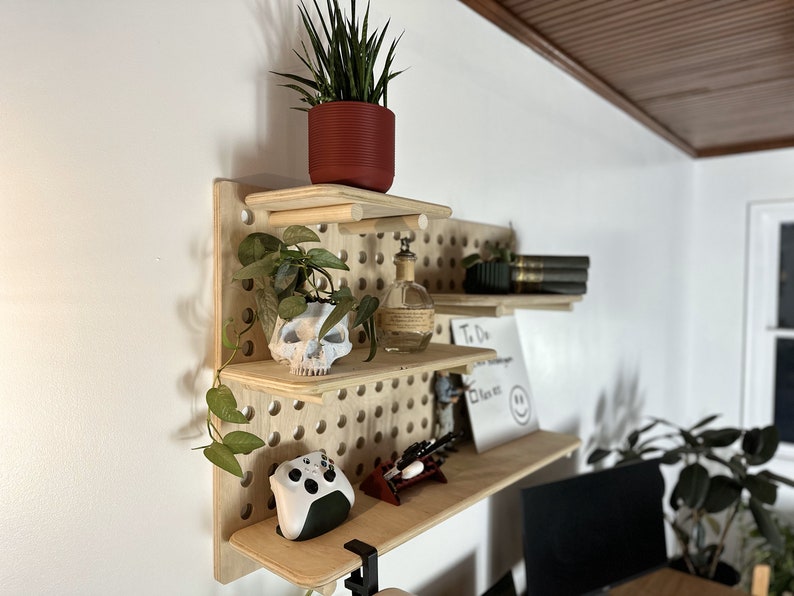 Modular Pegboard Shelf Etsy