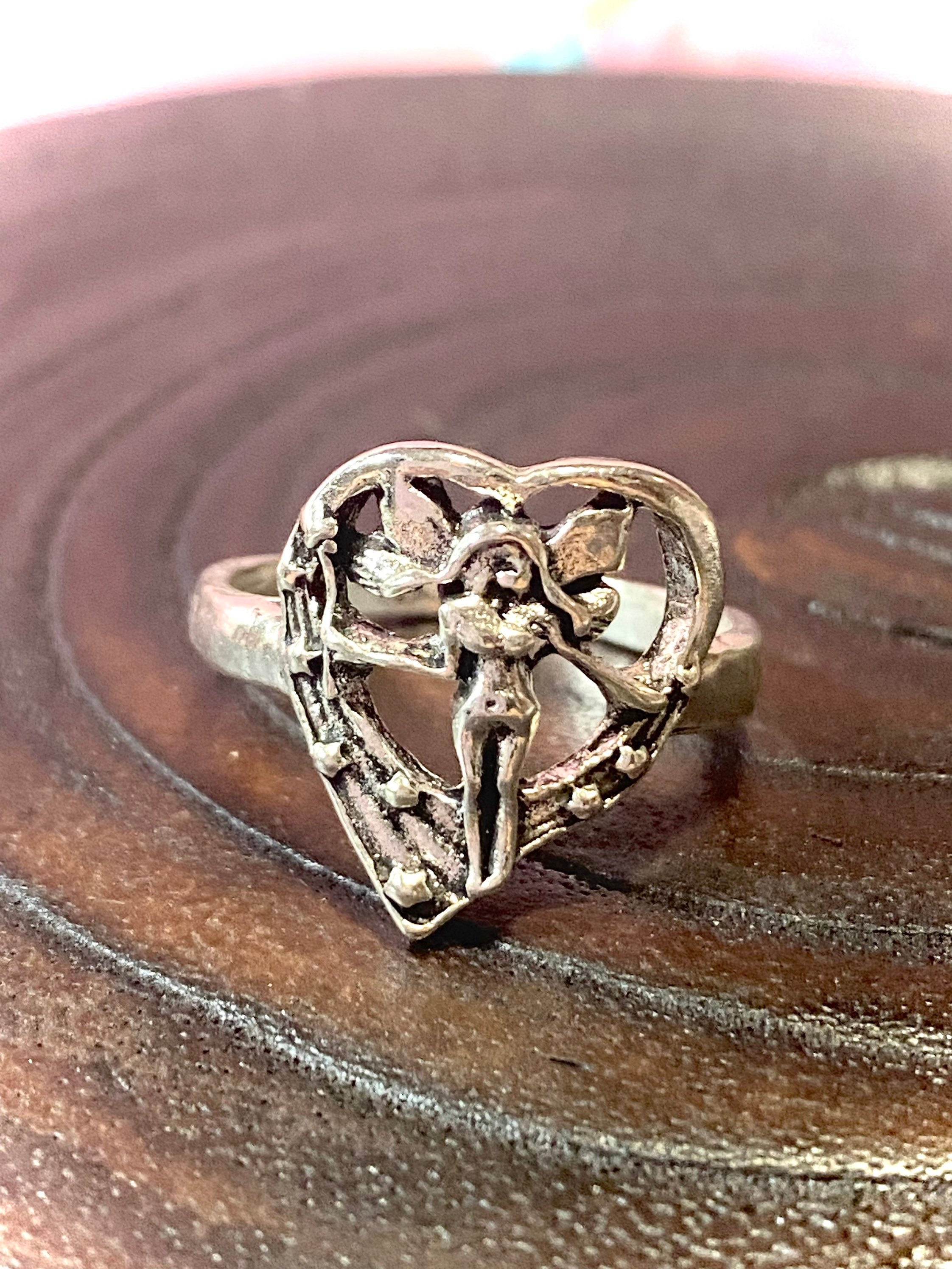 Fairy inside cheap heart ring