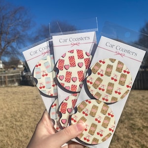 dr pepper car coasters