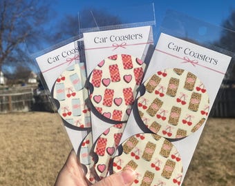 dr pepper car coasters