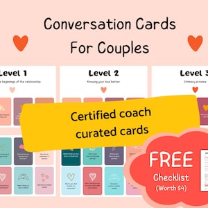 Paar Fragekarten |Paartherapie| Effektives Werkzeug | Druckbare Karten | Sofortdownload | Zertifizierter Love Coach