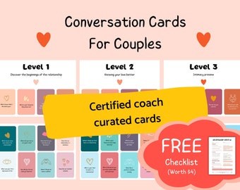 Couple Question Cards |Couple Therapy| Effective tool | Printable Cards | Instant Download | Certified Love Coach