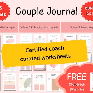 COMPLETE BUNDLE | Couple Planner | Couple Journal | Relationship Planner Relationship | Couple Therapy | Instant Download | Conversation