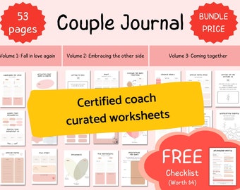 COMPLETE BUNDLE | Couple Planner | Couple Journal | Relationship Planner Relationship | Couple Therapy | Instant Download | Conversation