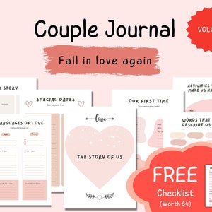 Koppelplanner | Koppeldagboek | Relatieplanner Relatie | Relatietherapie | Afdrukbare planner | Direct downloaden | Gesprek
