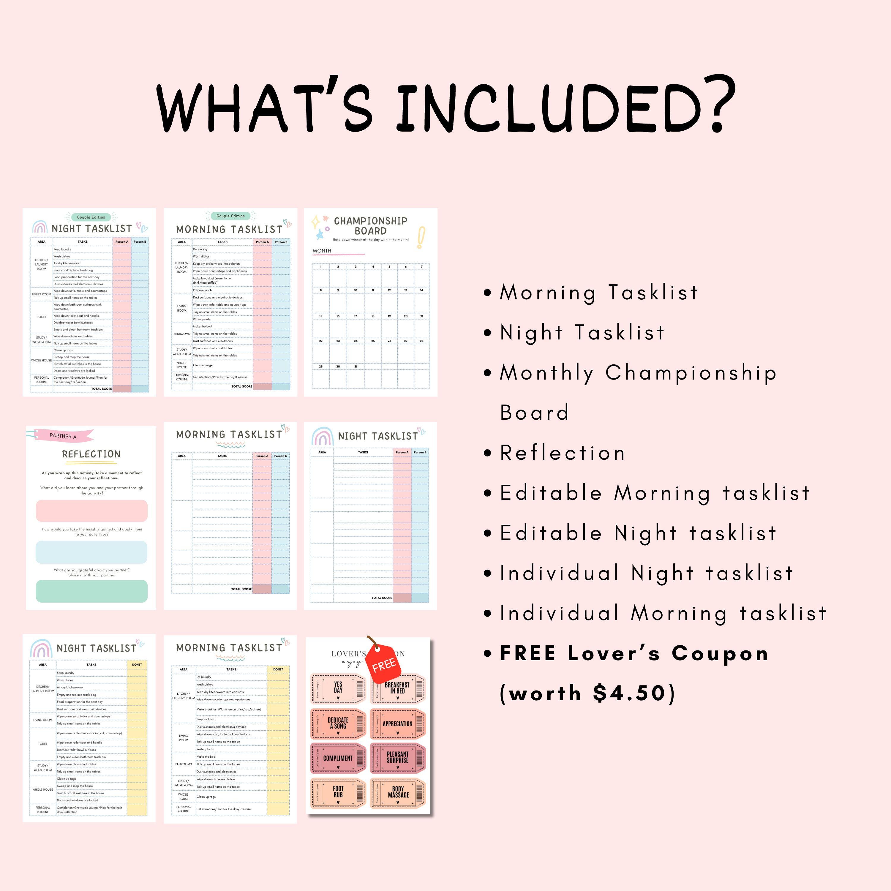 Simple Daily Planner for Couples — Free PDF Download