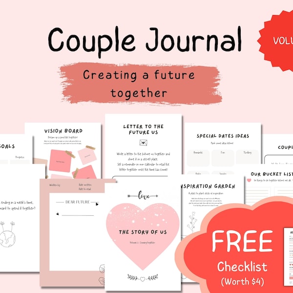 Couple Planner | Couple Journal | Relationship Planner Relationship | Couple Therapy | Printable Planner | Instant Download | Conversation