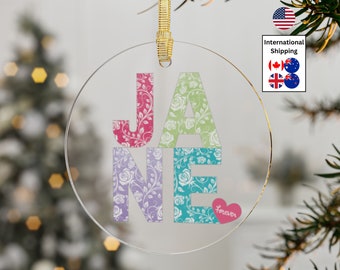 Jane Forever Acrylic Ornament | Jane Austen Ornament | Jane Austen Christmas | Jane Austen Gift | Jane Austen Fan | Jane Austen Valentine