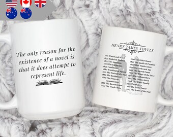 Henry James Novels Mug | Henry James Fan | Henry James Mug | Henry James Gift | Henry James Fan Gift | Henry James Quote | American Lit Mug
