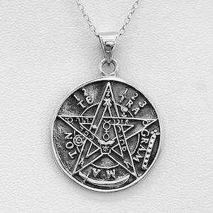Tetragrammaton Necklace for Women or Men - .925 Sterling Silver Tetragrammaton Pendant - Tetragrammaton Medal Gift