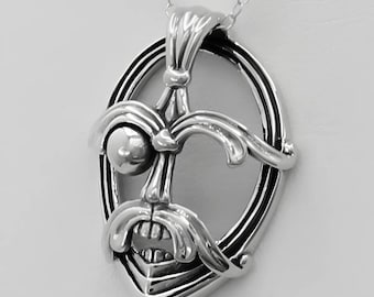 Odin Pendant Necklace - .925 Sterling Silver - Odin Norse Allfather Pagan Jewelry for Men or Women