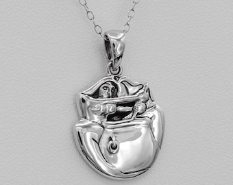 Cerridwen Pendant Necklace - .925 Sterling Silver Witch Goddess of Rebirth Transformation Inspiration Wisdom and Prophecy Wiccan Jewelry