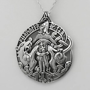 Tyr Necklace - Norse God Necklace Silver Norse Pendant