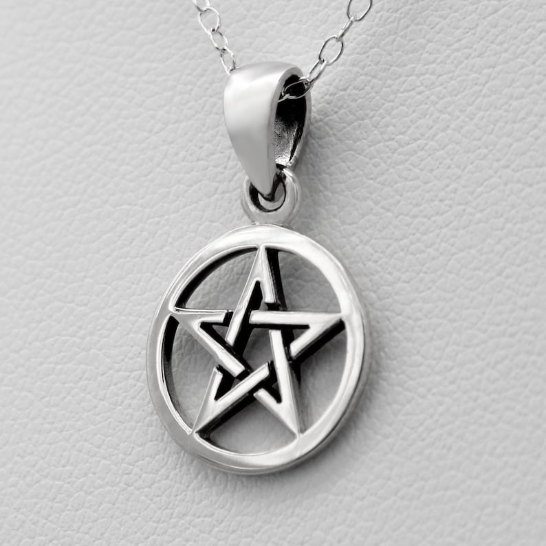 Sterling Silver Small Pentacle Necklace