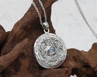 Sterling Silver Witches Knot Pendant Necklace * Twisted Rope