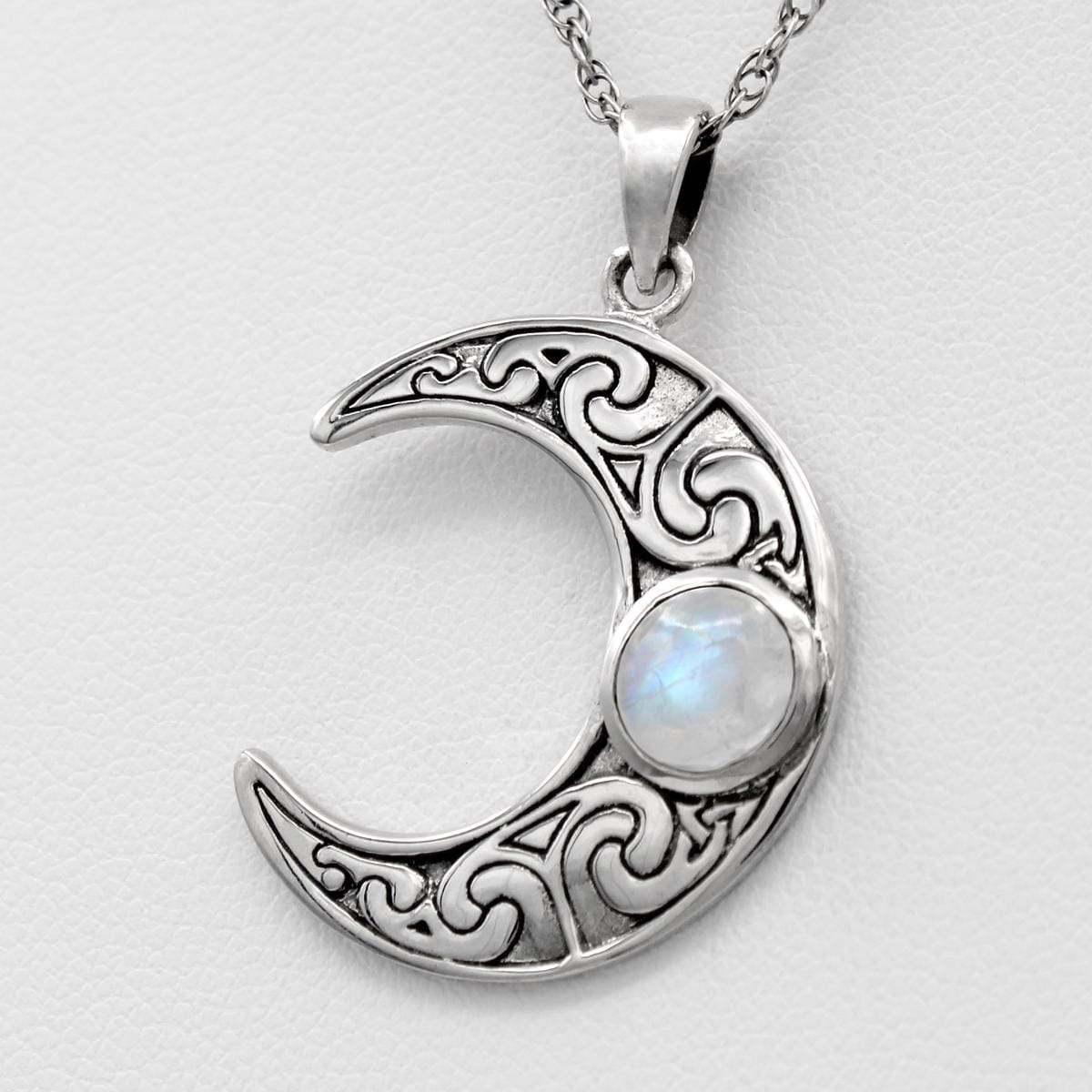 ★ROSEMONT★ Silver Necklace Selene RA24D11T Goddess Selene Necklace - .925 Sterling Silver Crescent Moon