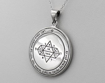 Fifth Pentacle of Jupiter Pendant - Sterling Silver Key of Solomon Seal Sigil Necklace - Planetary Talisman Divination Amulet Jewelry