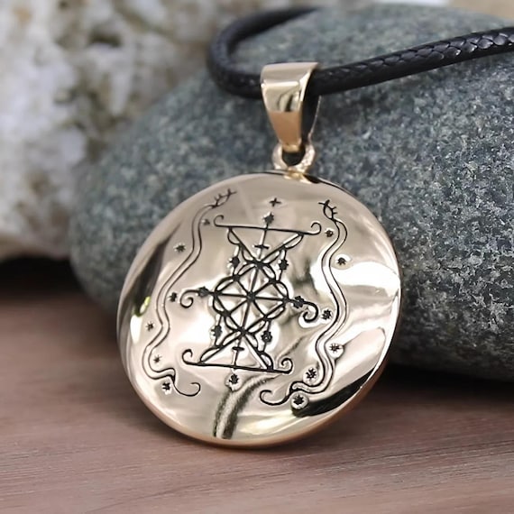 Papa Damballah Necklace - Damballah Wedo Voodoo Veve Symbol 