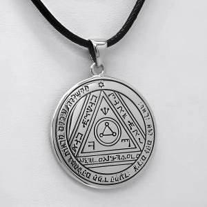 Sixth Pentacle of the Sun Pendant Necklace - Sterling Silver Key of Solomon Seal Sigil - Planetary Talisman for Subterfuge Protection Amulet