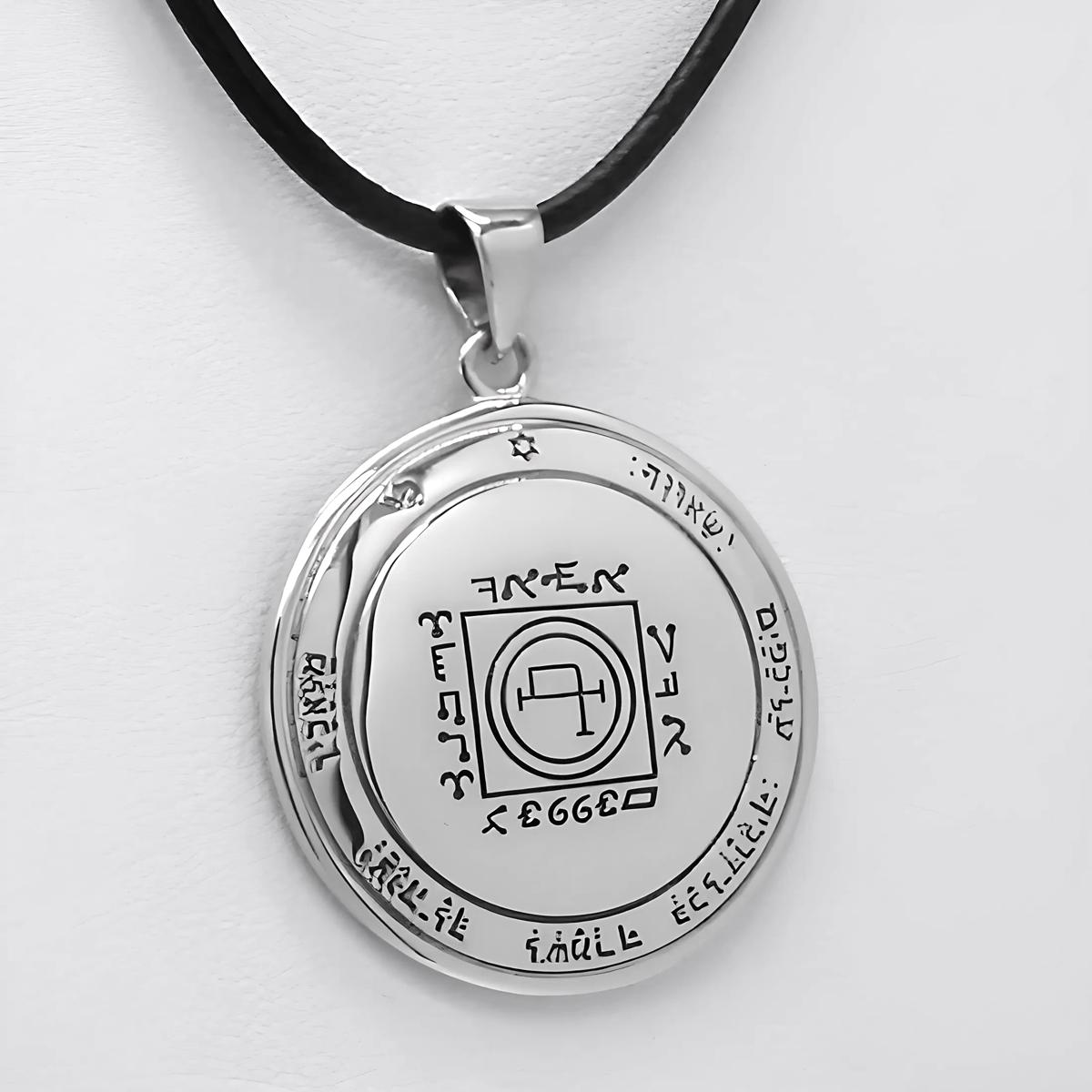Fifth Pentacle of the Sun Pendant Necklace - Sterling Silver Key