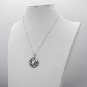 Sterling Silver Wiccan Pentacle Pentagram Pendant Necklace
