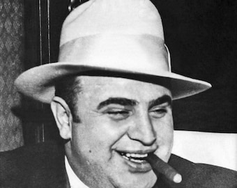 Criminal Mobster AL CAPONE with Cigar Glossy 8x10 or 11x14 Photo Print Chicago Mafia Poster