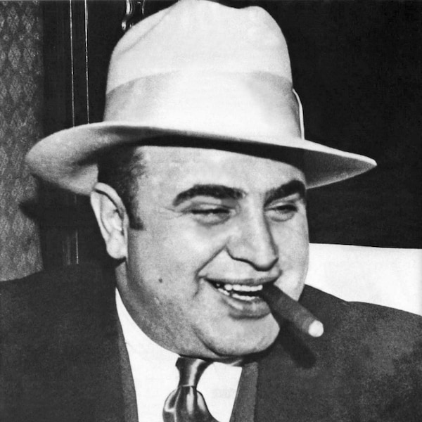 Criminal Mobster AL CAPONE with Cigar Glossy 8x10 or 11x14 Photo Print Chicago Mafia Poster