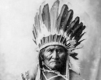Apache Leader GERONIMO Glossy 8x10 or 11x14 Photo Print Native American Poster