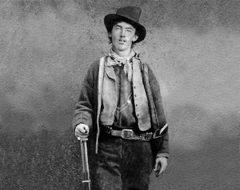 Famous Gunfighter BILLY THE KID Glossy 8x10 or 11x14 Photo Print Western Outlaw Poster
