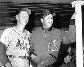 Baseball Legends STAN MUSIAL & Red Schoendienst Glossy 8x10 or 11x14 Photo St. Louis Cardinals Print