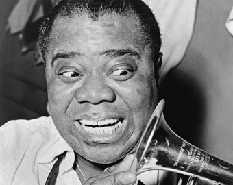 1953 Jazz Trumpeter LOUIS ARMSTRONG Glossy 8x10, 11x14 or 16X20 Photo Print Famous Singer Poster