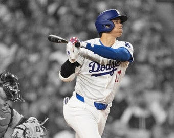 Baseball Star SHOHEI OHTANI Glossy 8x10 or 11x14 Photo Los Angeles Dodgers Print Baseball Poster