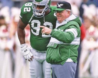 Football Legends REGGIE WHITE and Buddy Ryan Glossy 8x10 Photo Football Print Philadelphia Eagles Poster