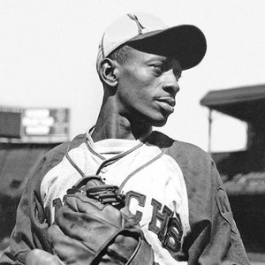 Leyenda del béisbol SATCHEL PAIGE 8x10 o 11x14 Foto brillante Impresión de los Kansas City Monarchs Póster de la Liga Negra HOF 71